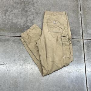 vintage carhartt beige relaxed baggy fit dungaree cargo pants size 38 x 34